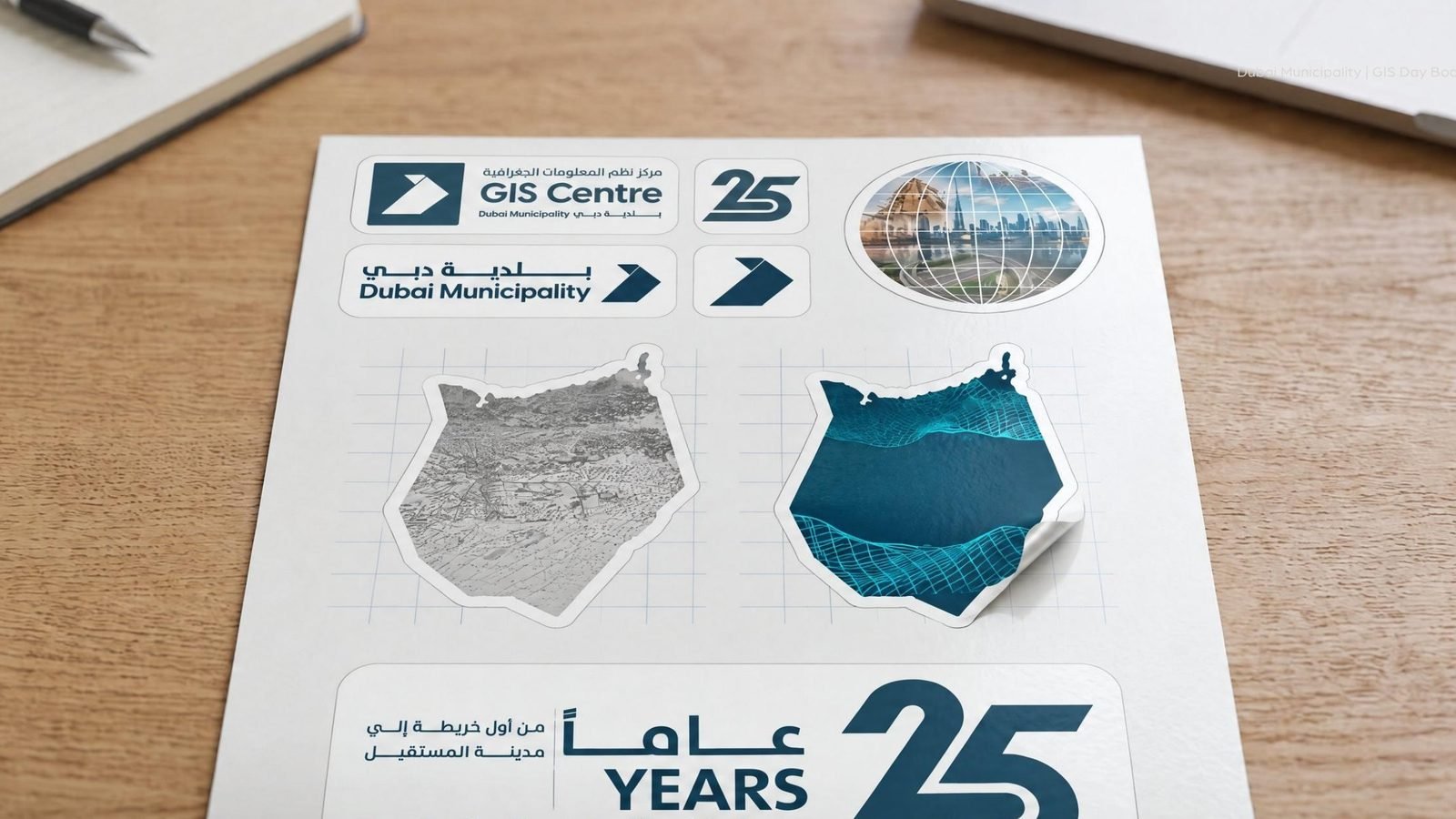 Dubai Municipality: Sticker sheet with the 25 lockup