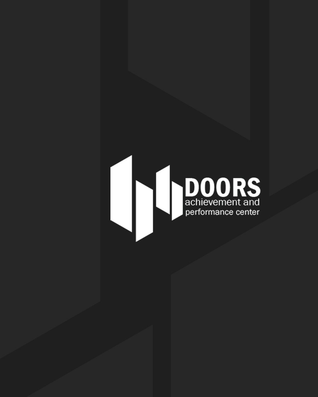 Doors Achievement & Performance Center: Logo, visual identity guidelines and social media for Doors, a learning centre preparing students for school certificate exams.