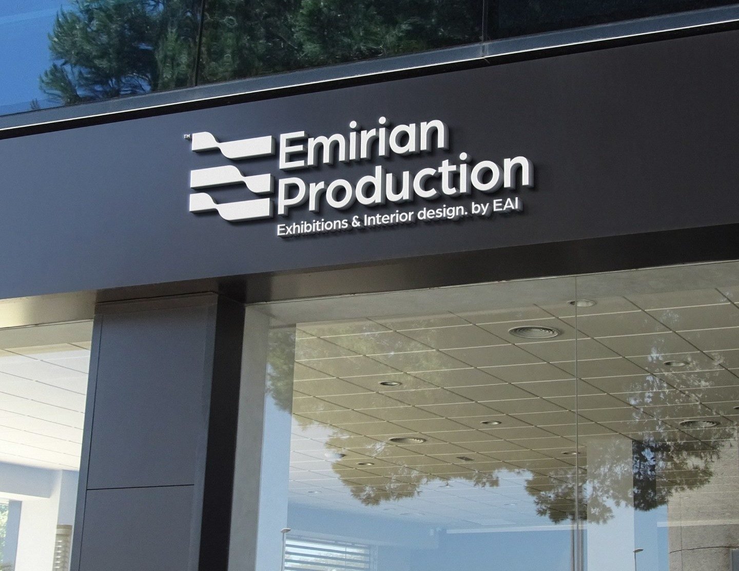 Emirian Production: Identity and signage for an exhibitions and interiors company