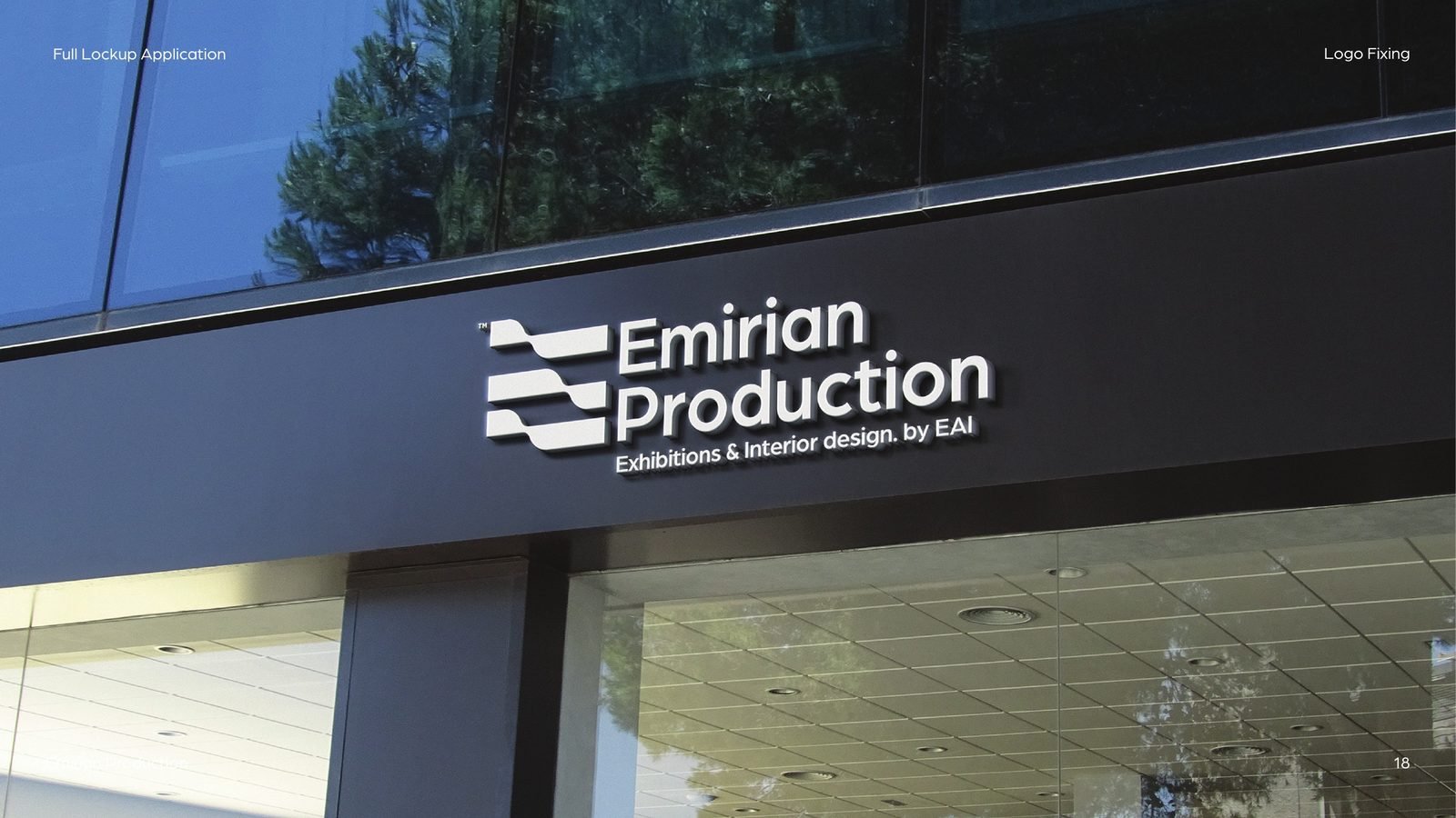 Emirian Production: The lockup on a building façade