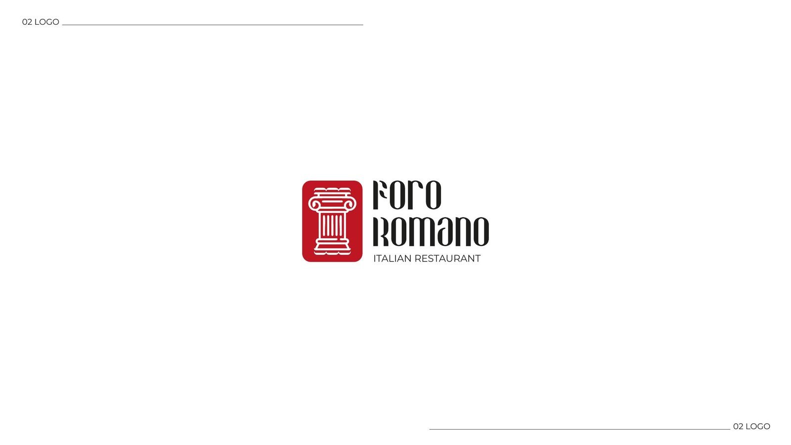 Foro Romano: Horizontal logo in red