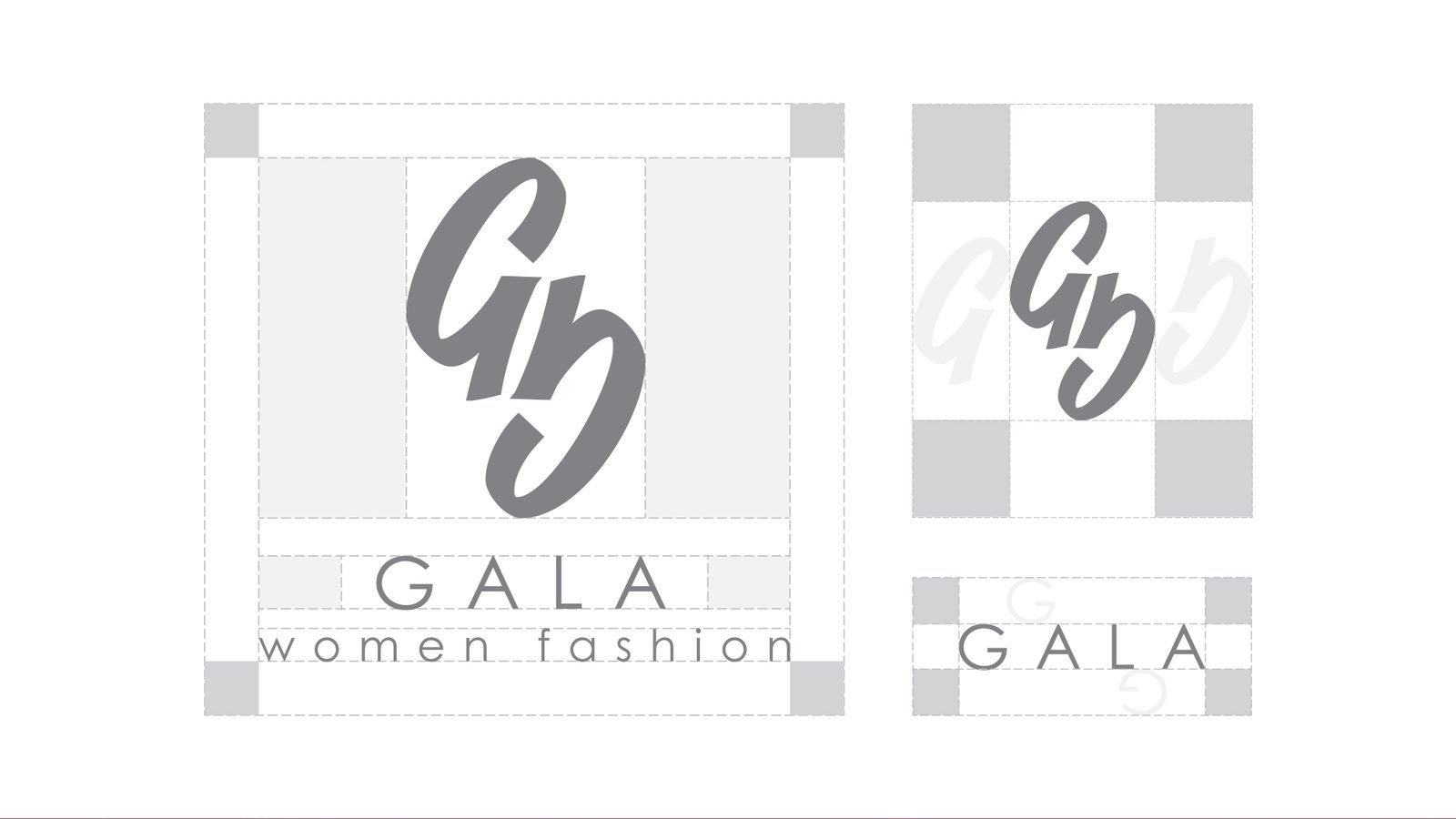 Gala Women Fashion: Logo proportions and clear space