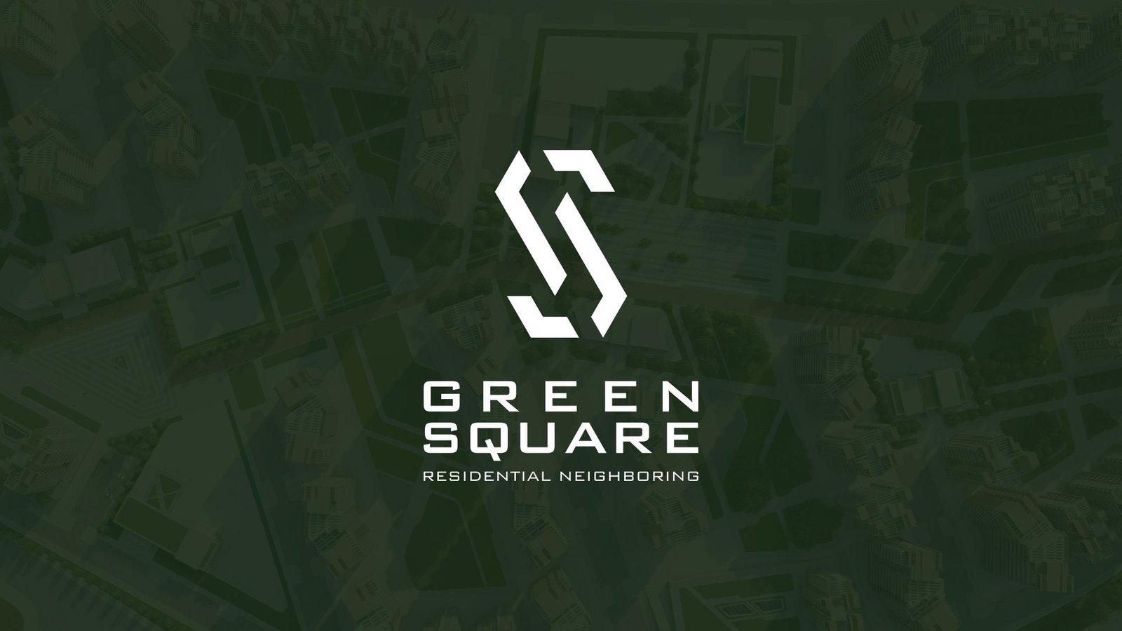 Green Square: Brand identity, stationery and a Behance and Instagram presentation for Green Square, a residential neighbourhood graduation project in architecture.