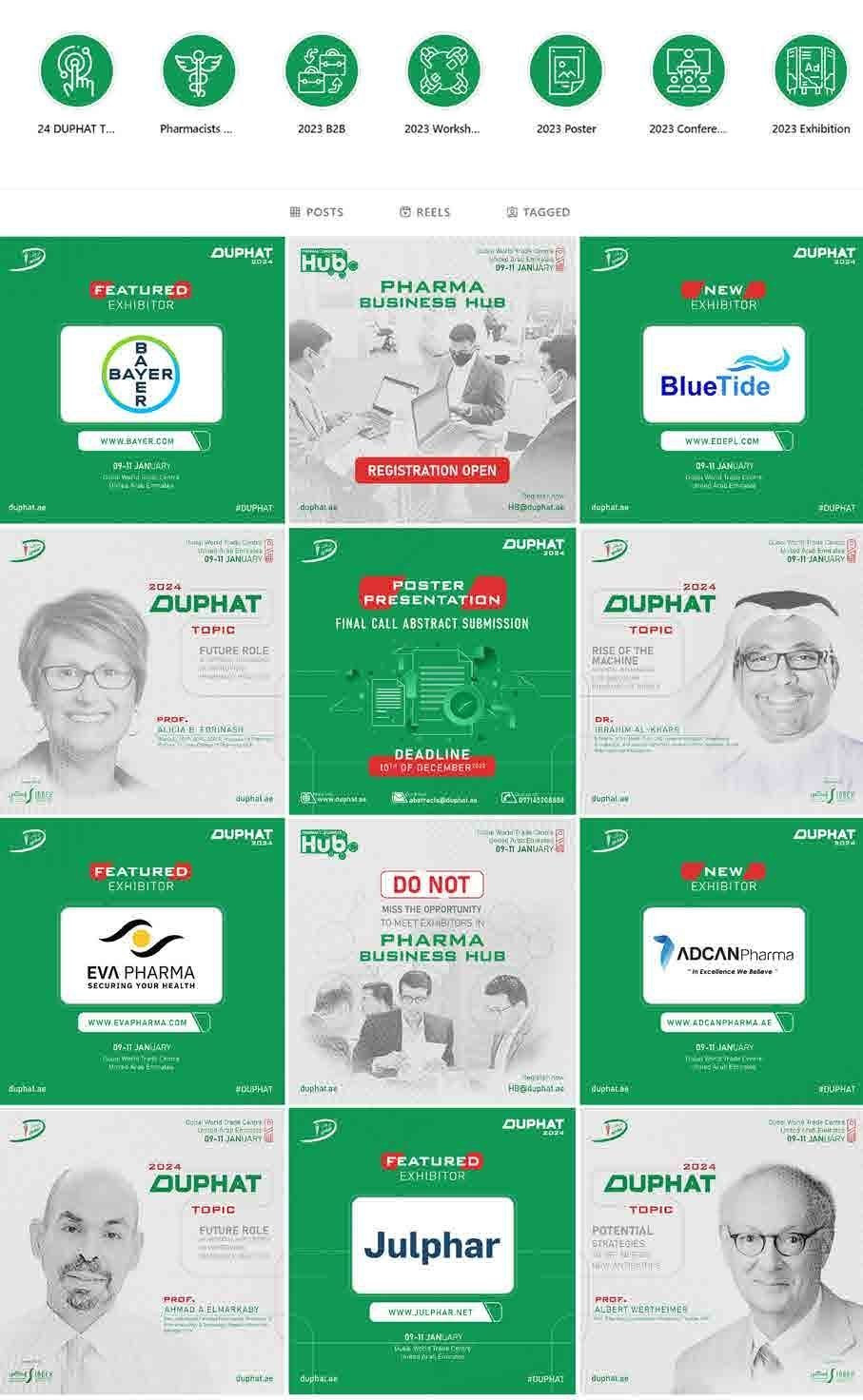Index Media: Social feed with exhibitor and speaker posts