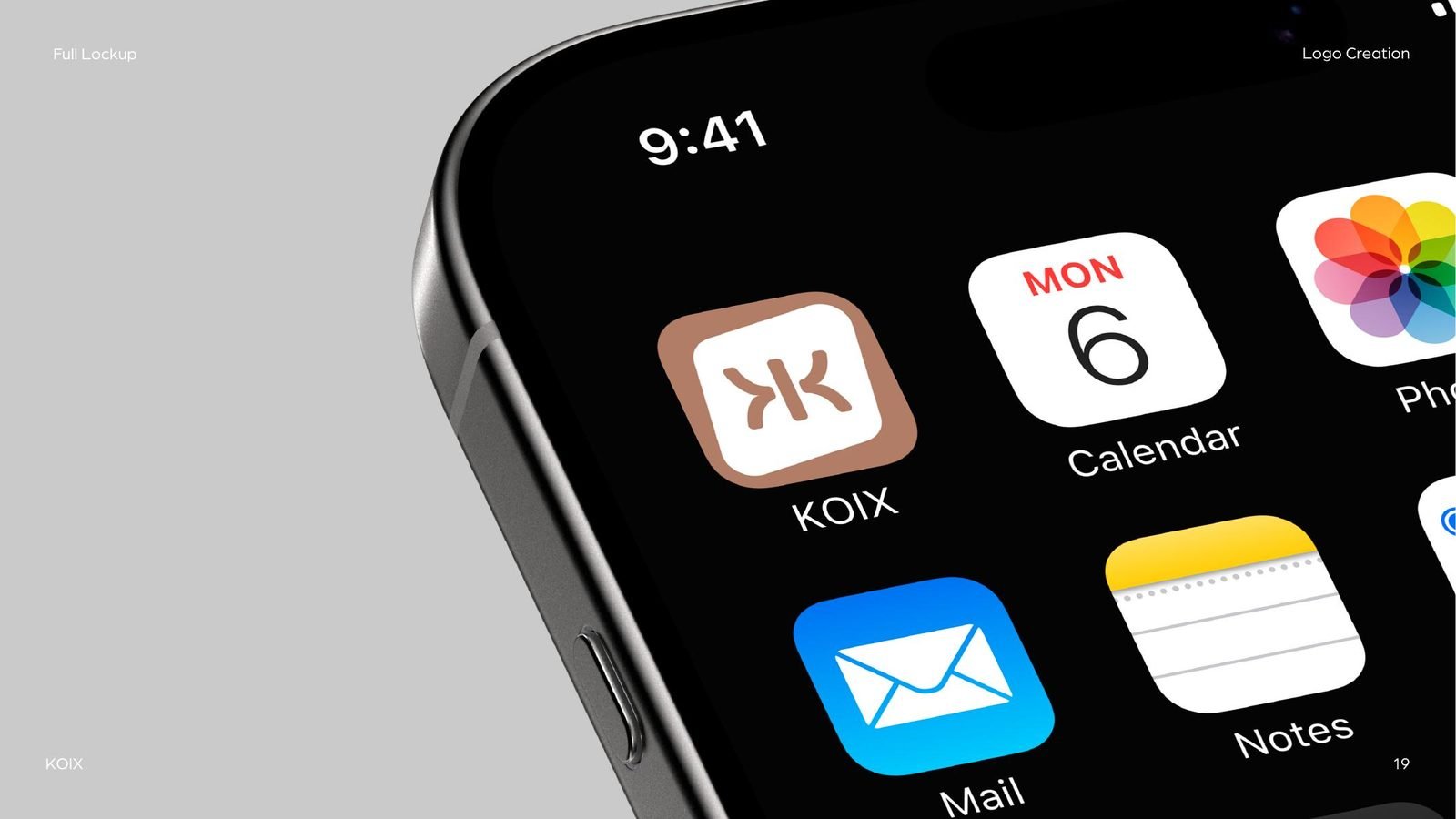 KOIX: KOIX app icon on an iPhone home screen