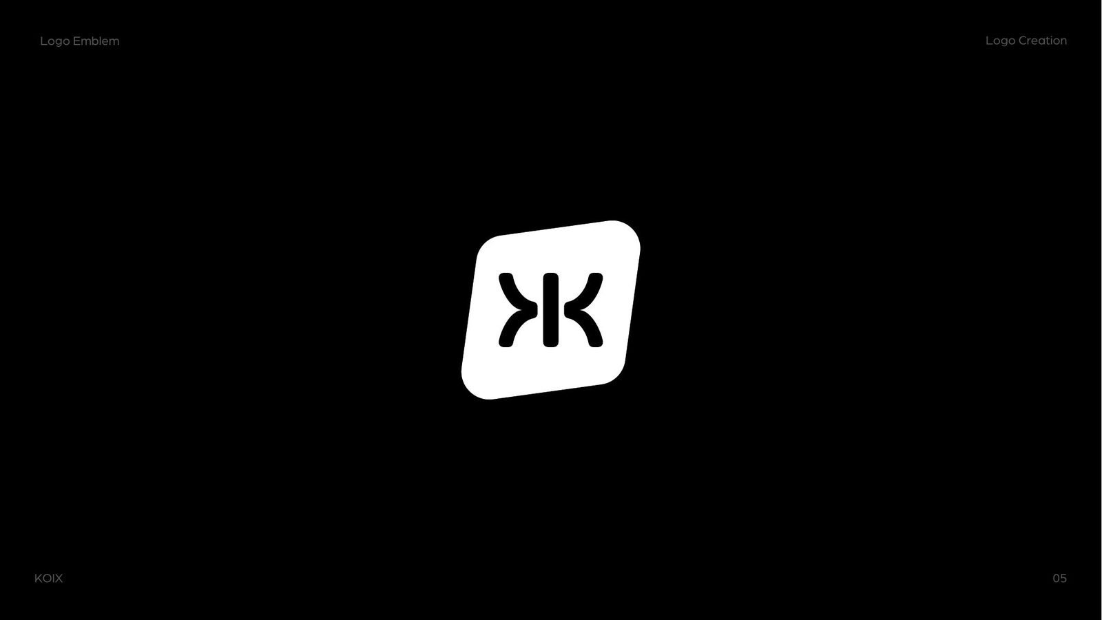 KOIX: The emblem on black