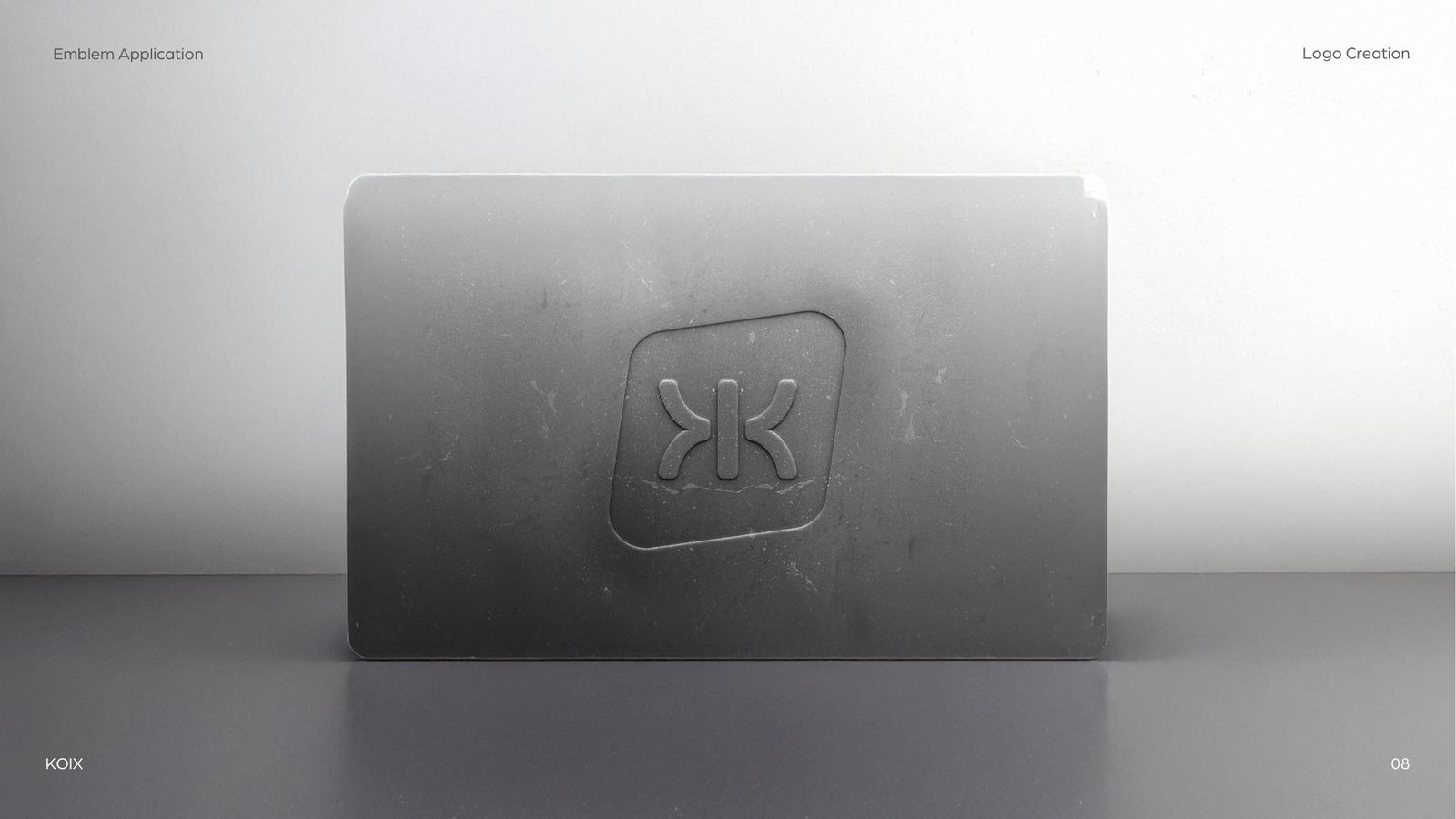 KOIX: The emblem pressed into concrete