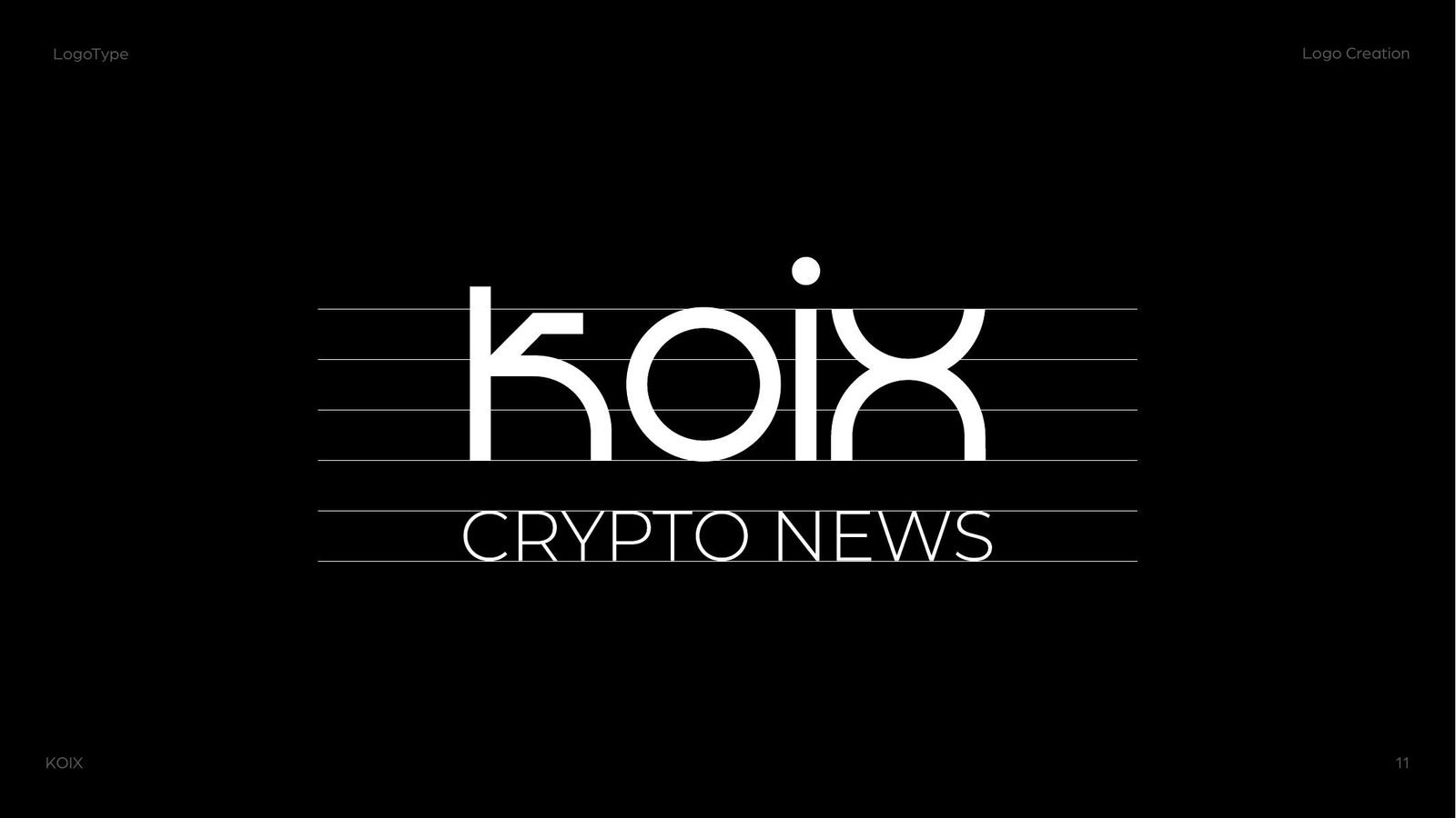 KOIX: KOIX Crypto News logotype on black