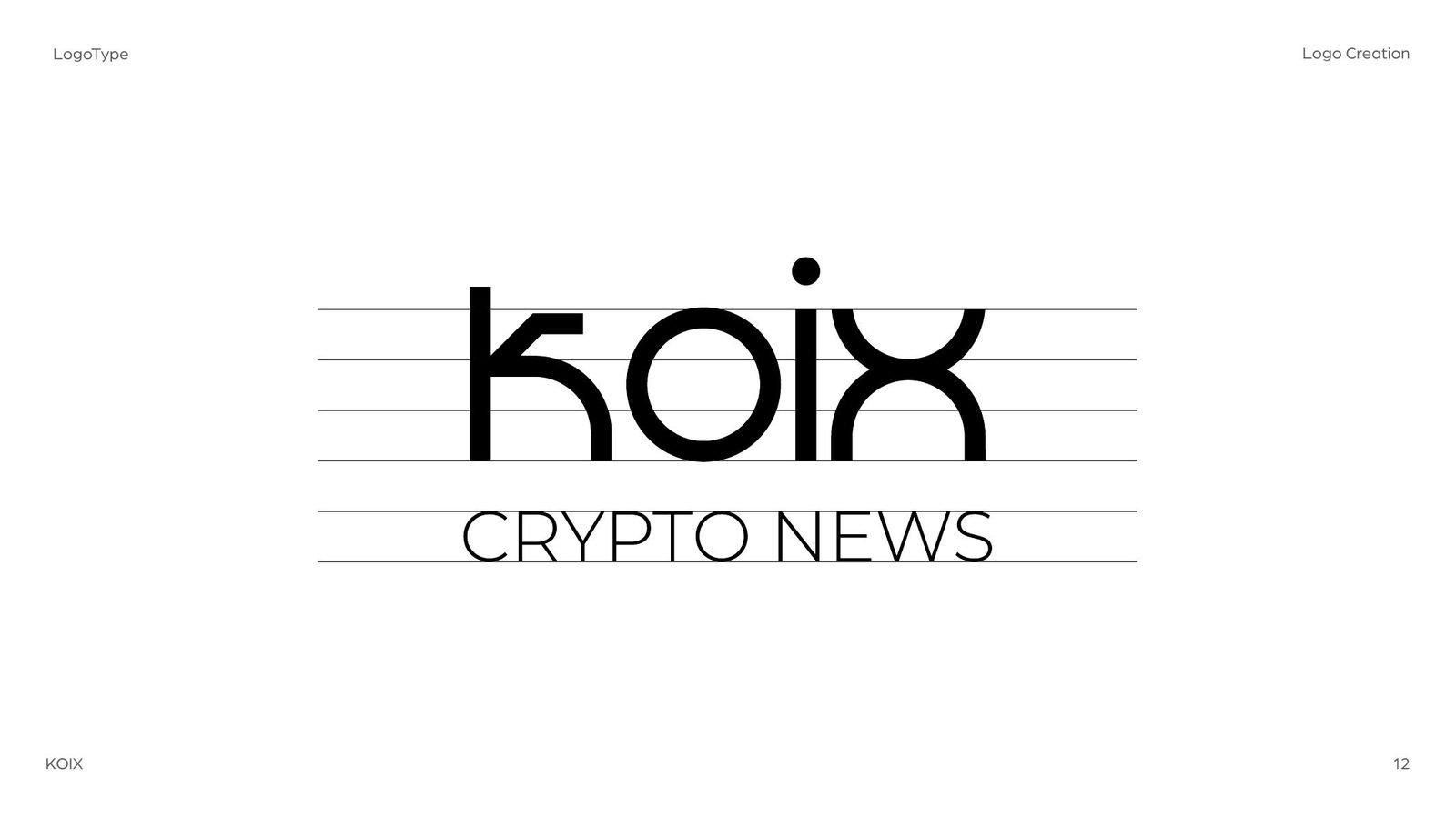 KOIX: Logotype on its construction lines