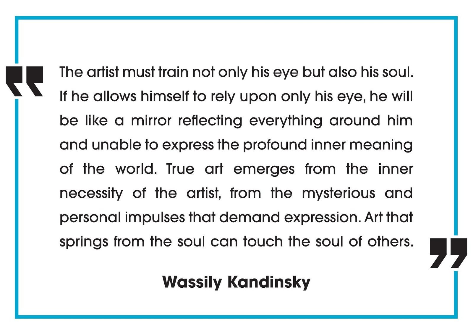 Kutubna Cultural Center: Wall sticker: Wassily Kandinsky on art and the soul