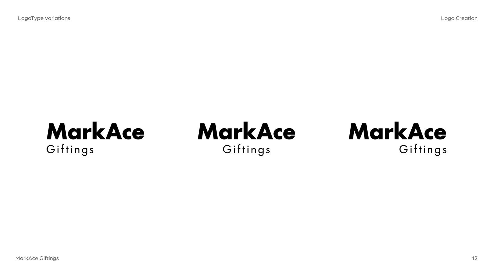 MarkAce Giftings: Logotype variations