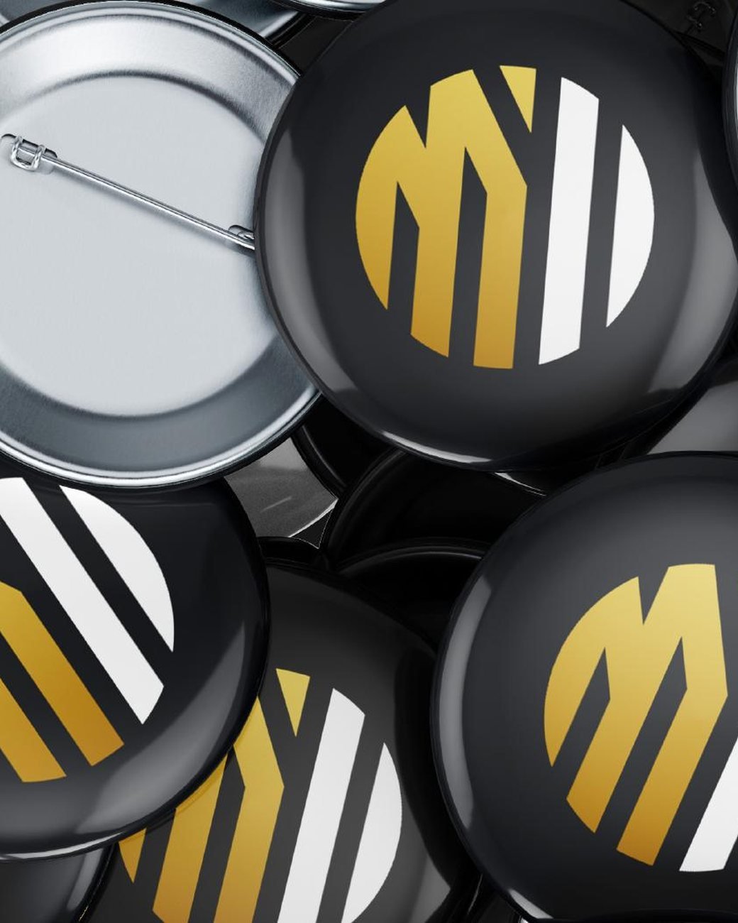 MII Global: Two logo proposals for MII Global, a construction and renovation company, each shown on signage, helmets and print.