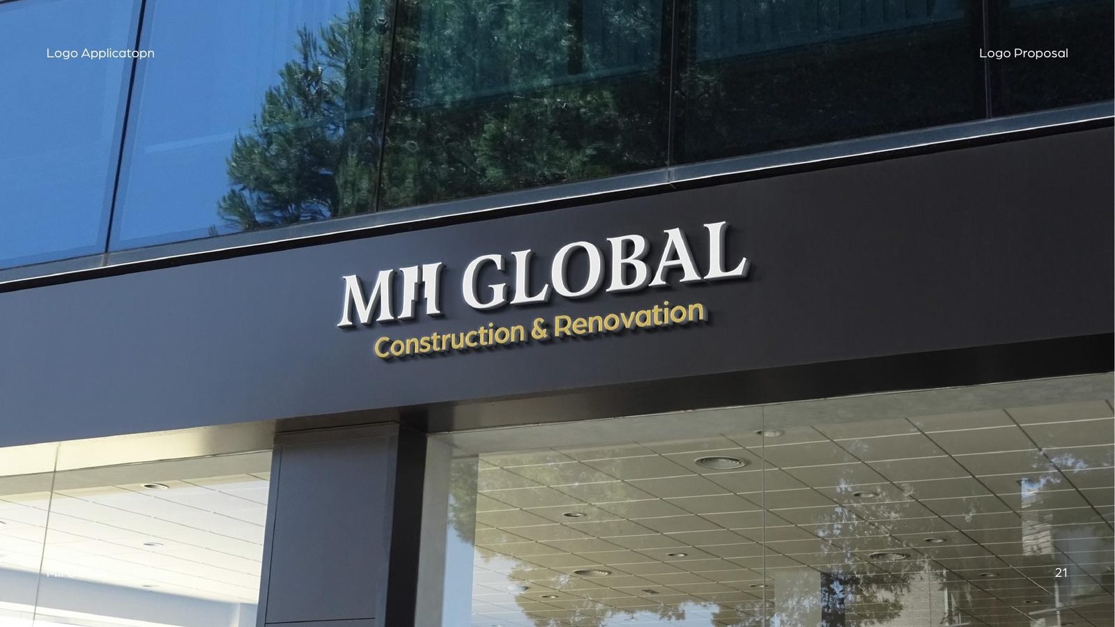 MII Global: The wordmark on a building facade