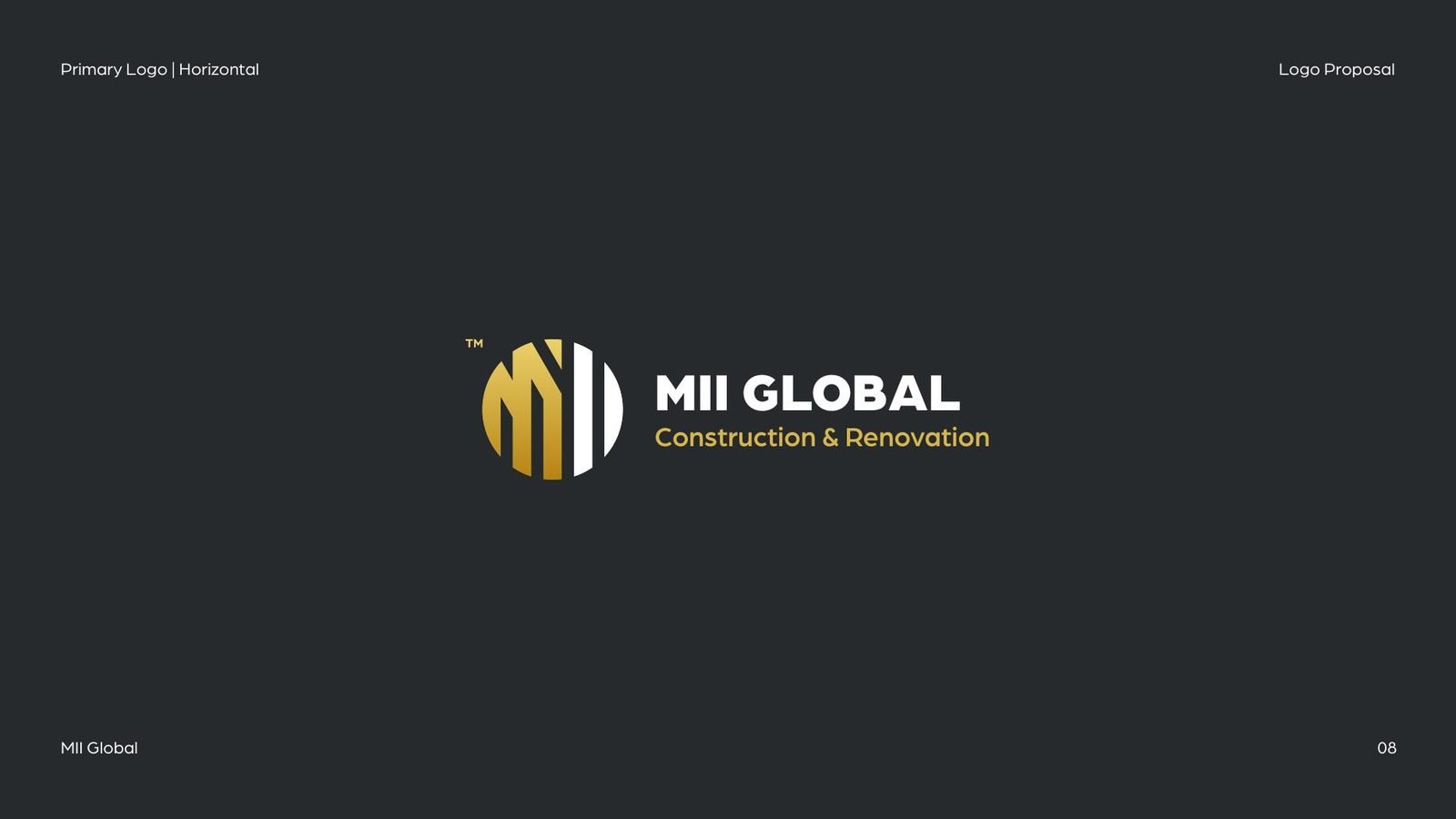 MII Global: Horizontal lockup: MII Global, Construction & Renovation