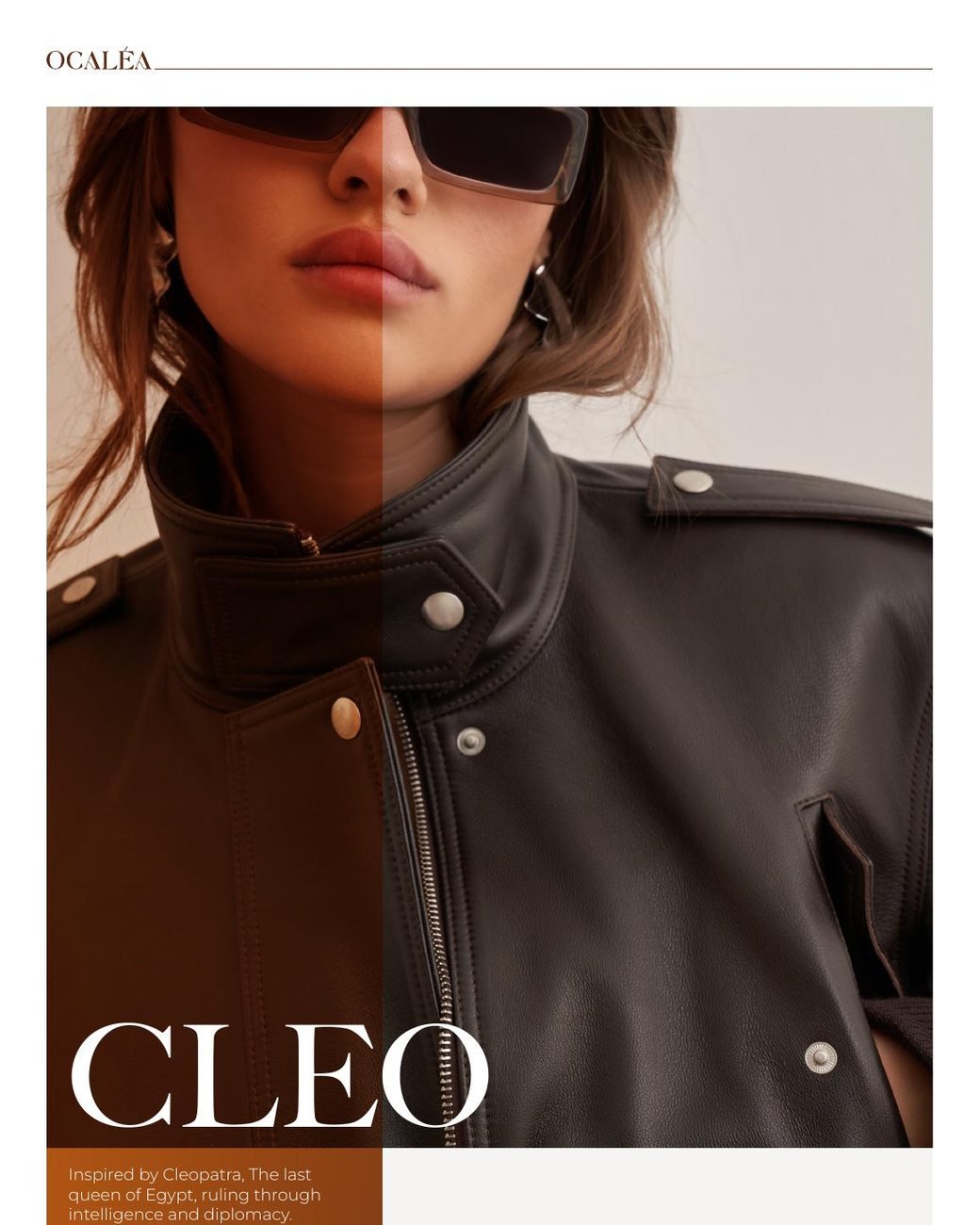 OCALEA: A 2025 collection lookbook for OCALEA, a womenswear label whose six jackets are named after mythological and historical women.