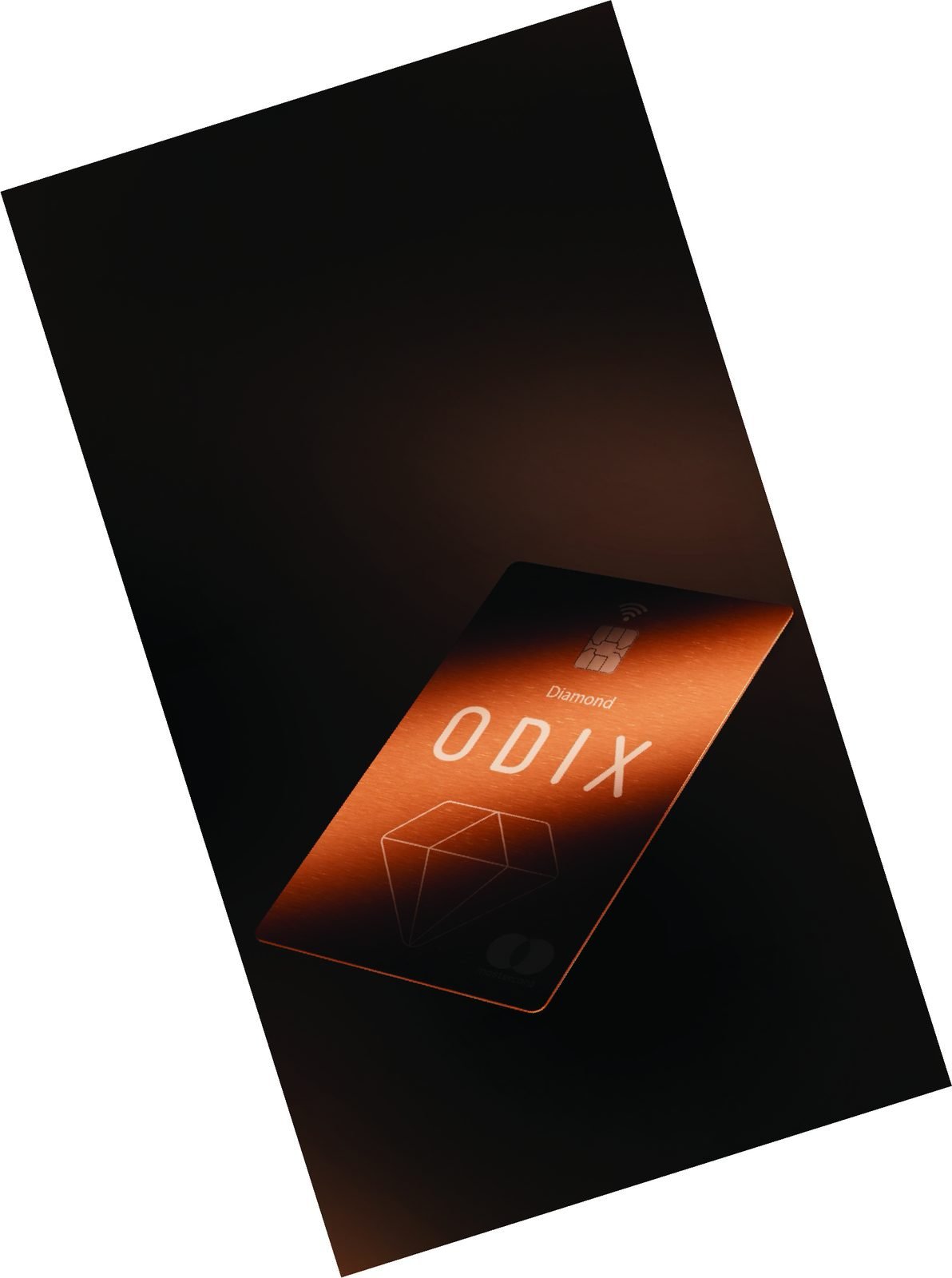 Odix Pay: The Diamond card in copper light