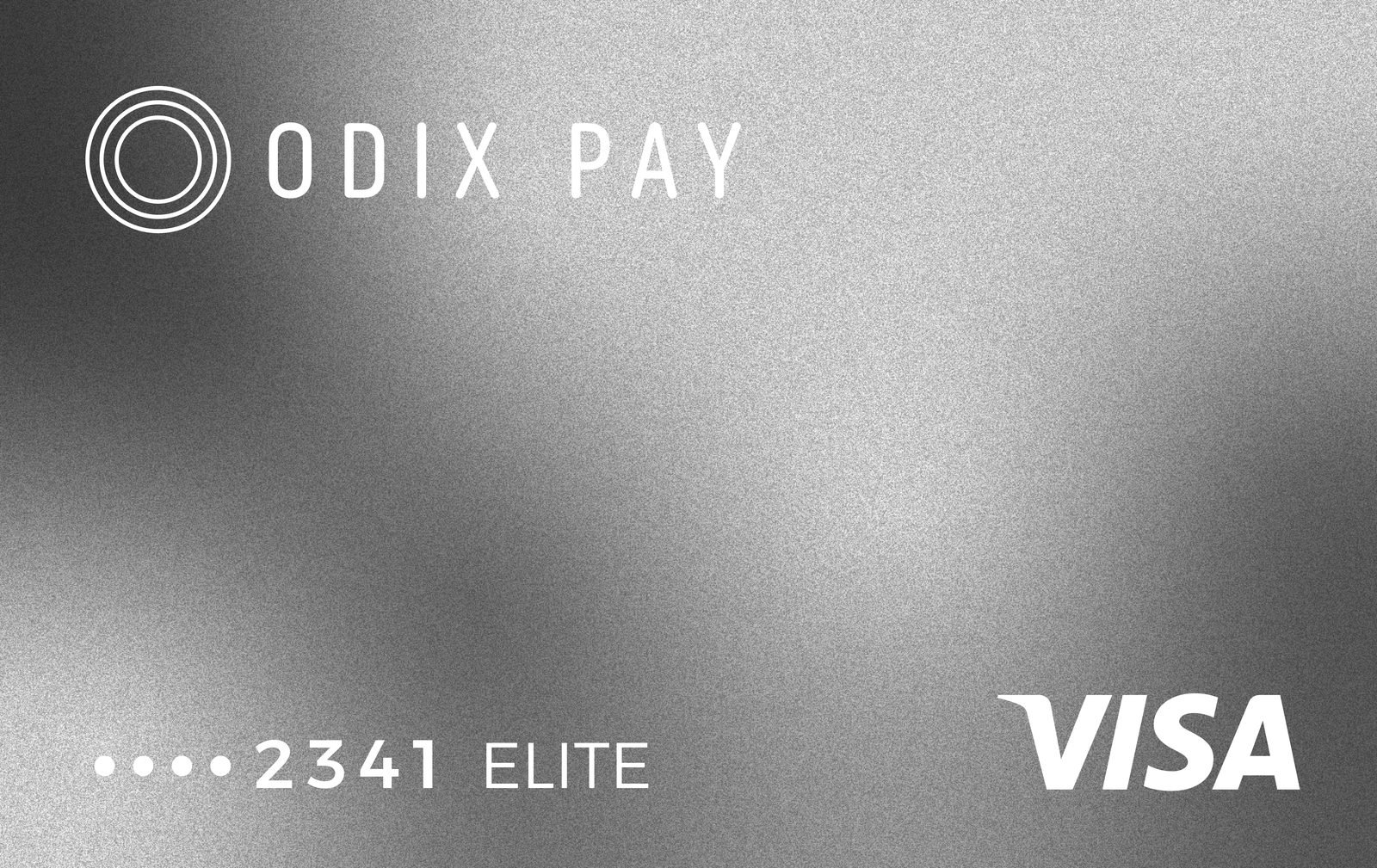 Odix Pay: Elite card artwork in brushed silver