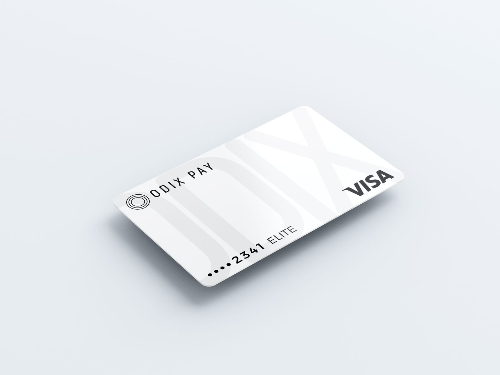 Odix Pay: Elite card, horizontal layout