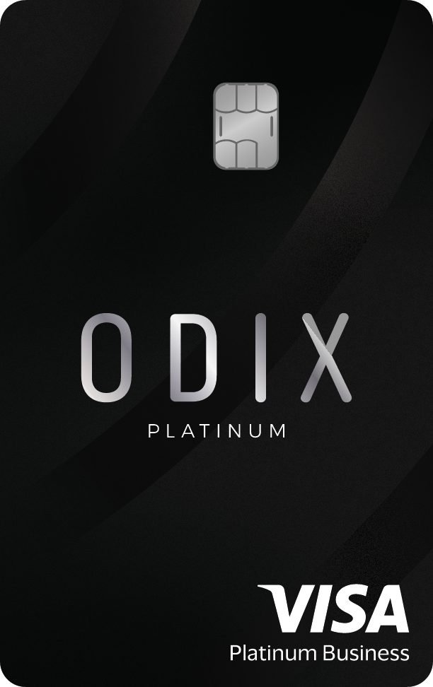 Odix Pay: Platinum Business with a chrome wordmark