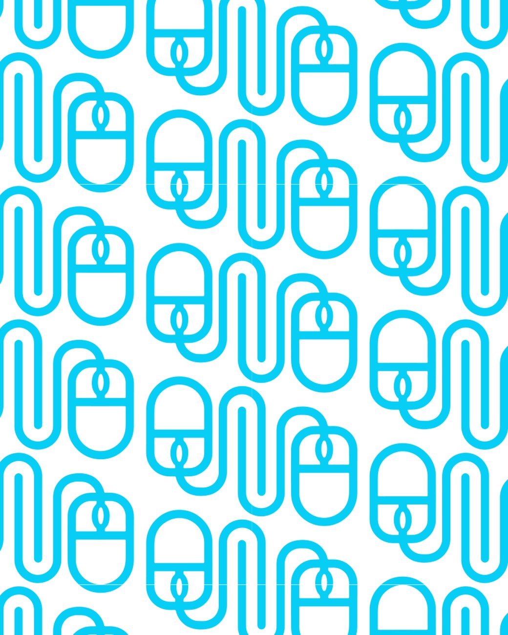 One Click: Logo, colour palette and pattern for One Click, an IT team whose brand line is keep IT simple.