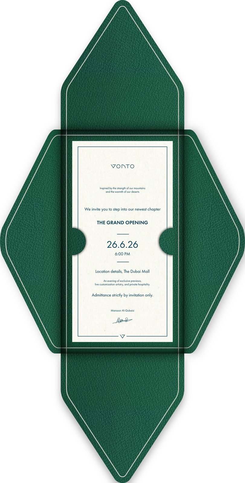 Vonto: The envelope opened around the card
