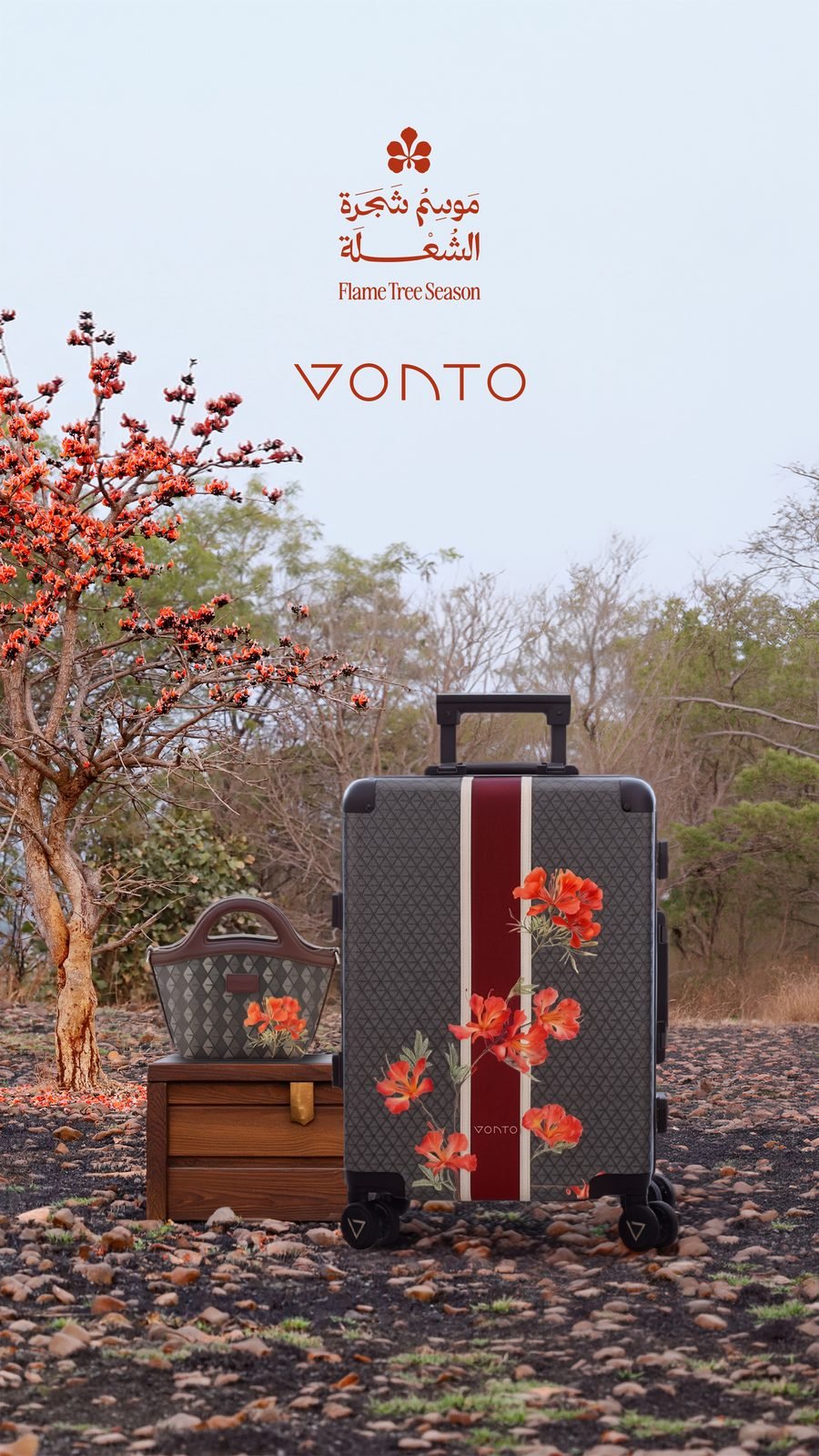 Vonto: Story: the collection title above the luggage